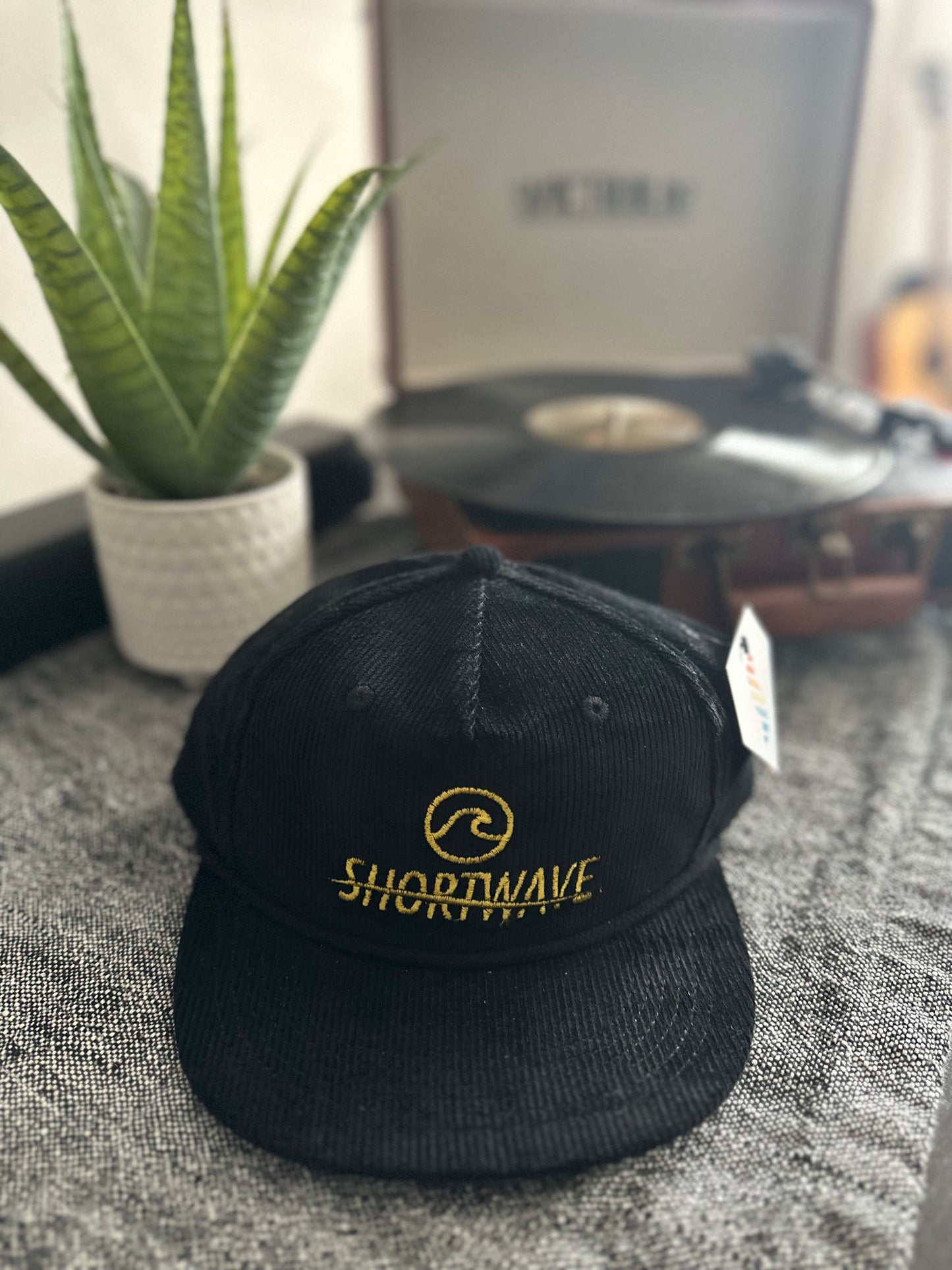 Shortwave Snag Collective SnapBack (Black Corduroy)