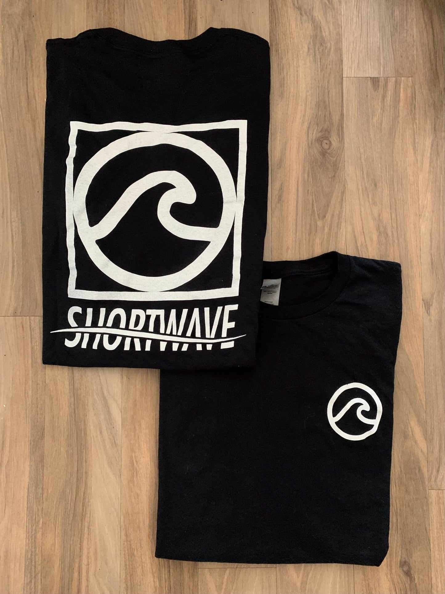 Shortwave Logo Tee Shirt (Black Short Sleeve)